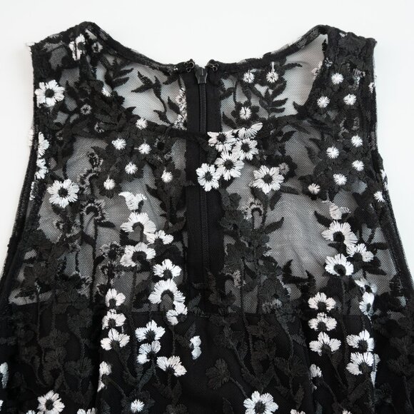 Betsey Johnson Black Dress with White Floral Pattern - Picture 7 of 10